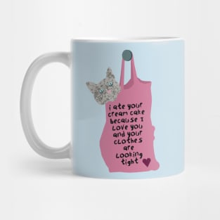 Cat in a Bag Valentine Mug